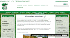 Desktop Screenshot of fsv-krostitz.de