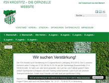 Tablet Screenshot of fsv-krostitz.de